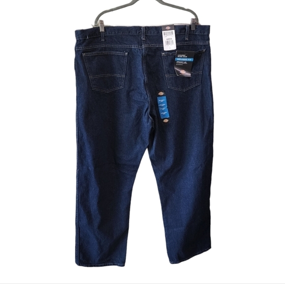 Dickey's relaxed fit 5 pocket work jeans dark wash - Picture 1 of 8